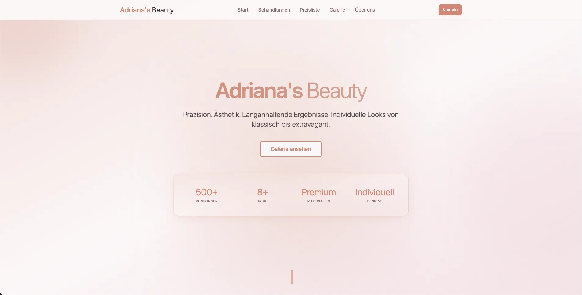 Adriana's Beauty website